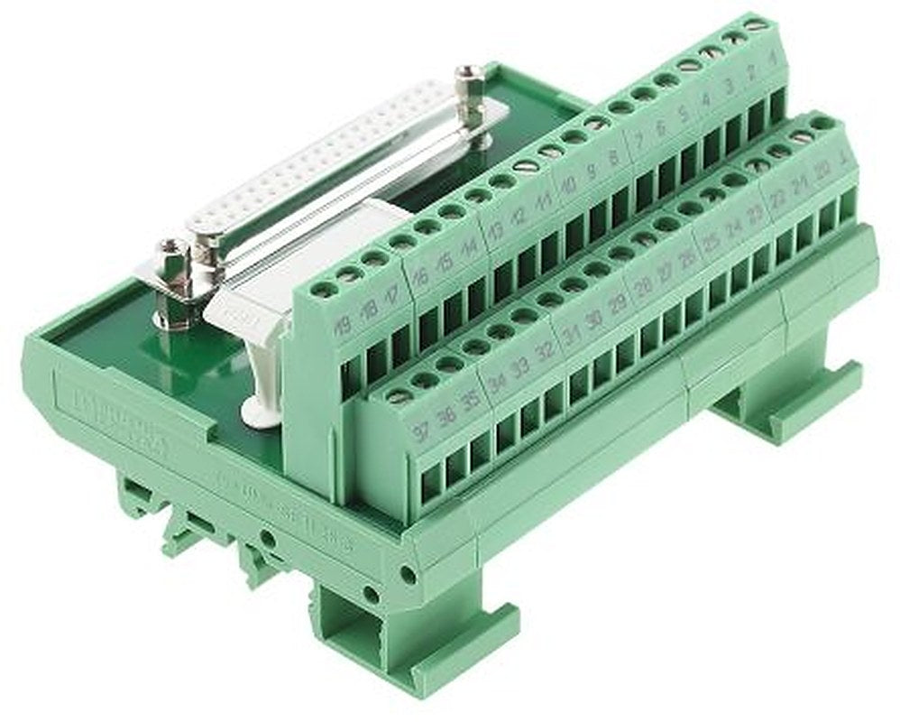 Phoenix Contact FLKM-D37 SUB/B Series 37-Contact Female Interface Module, D-Sub Connector, DIN Rail, 2.5A