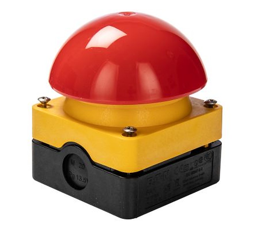 Eaton FAK Series Maintained Push Button Complete Unit, Surface Mount, 0 mm Cutout, SPST, IP69K, IP67