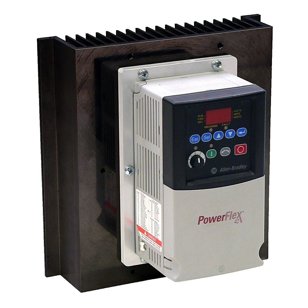 PowerFlex 40 AC Drive, 200...240V AC, 3PH, 5 Amps, 0.75 kW, 1 HP,Frame Size B, Flange Mount - IP20, NEMA/UL Type Open, LED Display, Digital Keypad, No CE Compliant Filter, RS485