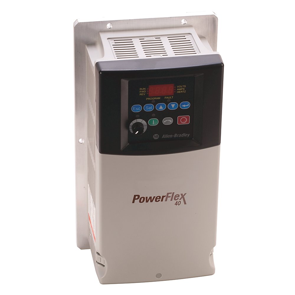 PowerFlex 40 AC Drive, 460...600V AC, 3PH, 12.2 Amps, ,Frame Size C, Replacement Plate Drive - IP20, NEMA/UL Type Open, LED Display, Digital Keypad, No CE Compliant Filter, RS485