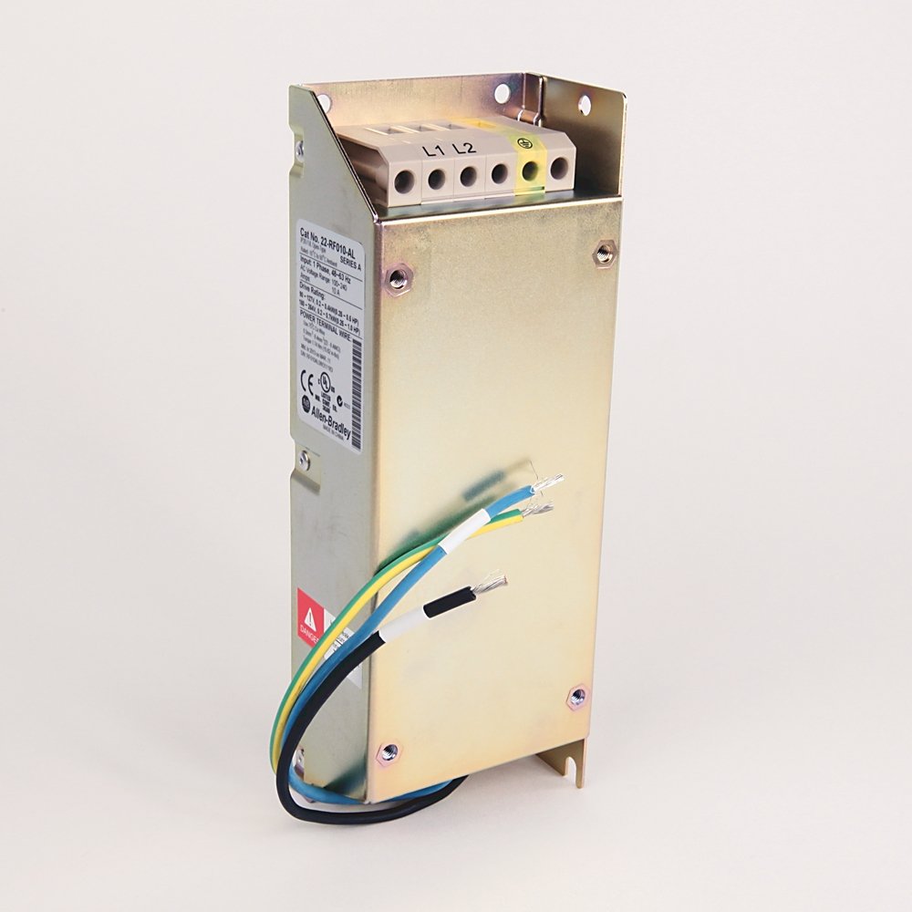 Line Filter, 3-Phase, 200-240 VAC, 21A, Short Cable Length