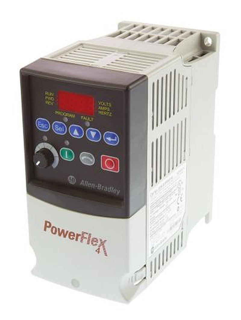 Allen Bradley Inverter Drive, 0.2 kW, 1 Phase, PowerFlex 4 Series 240V 1.5 A