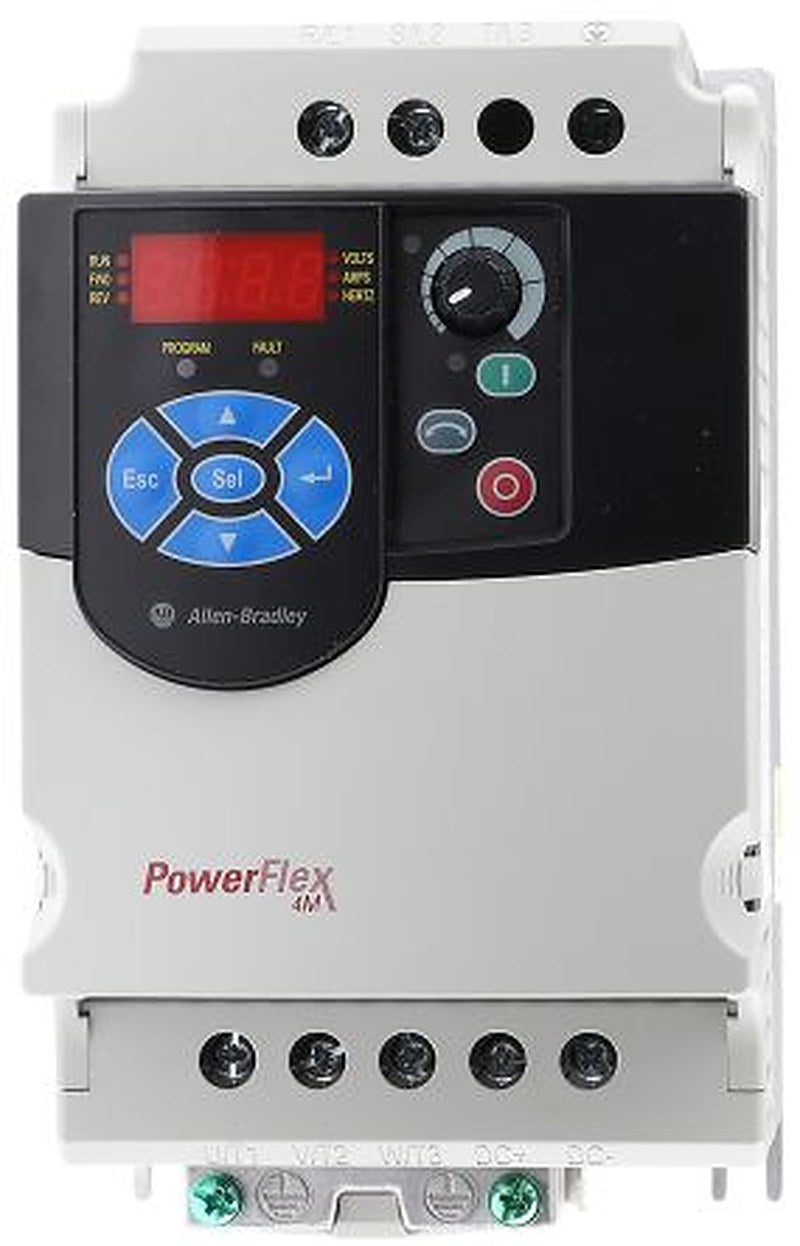 Allen Bradley Inverter Drive, 2.2 kW, 1 Phase, PowerFlex 4M Series 240V ac 11 A