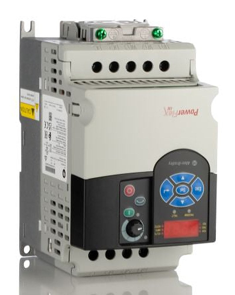 Allen Bradley Inverter Drive, 1.5 kW, 1 Phase, PowerFlex 4M Series 240V ac 8 A