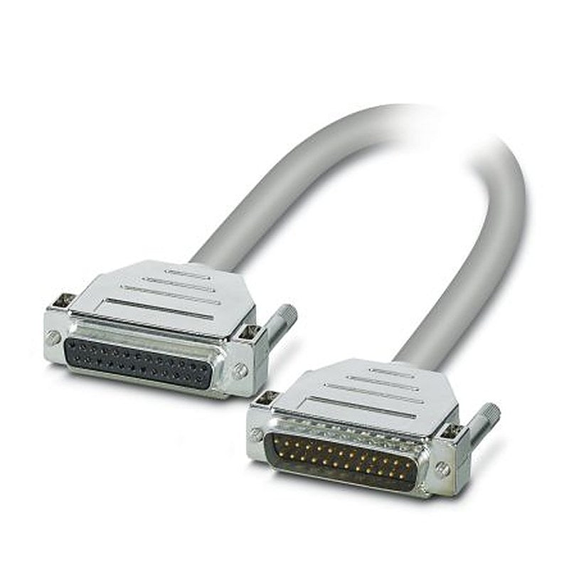Phoenix Contact Female D-Sub 25-Pin to Male DB25 Serial Cable, 3 m Semi-Rigid Polyvinyl Chloride, 230 Series