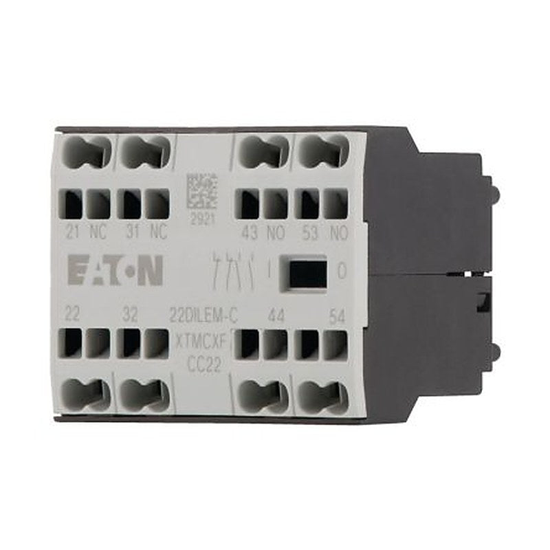 Eaton Auxiliary Contact, 4 Contact, 2 NC/2 NO, Front, 2.5 A, 300V, 230256 22DILEM-C
