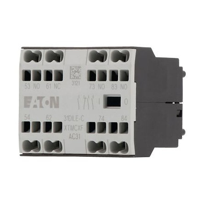 Eaton Auxiliary Contact, 4 Contact, 3 NO/1 NC, Front, 2.5 A, 300V, 230262 31DILE-C