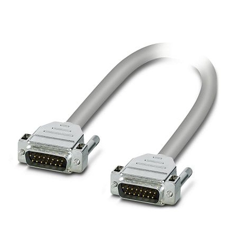 Phoenix Contact Male D-Sub 15-Pin to Male D-Sub Male Cable, 2 m Polyvinyl Chloride