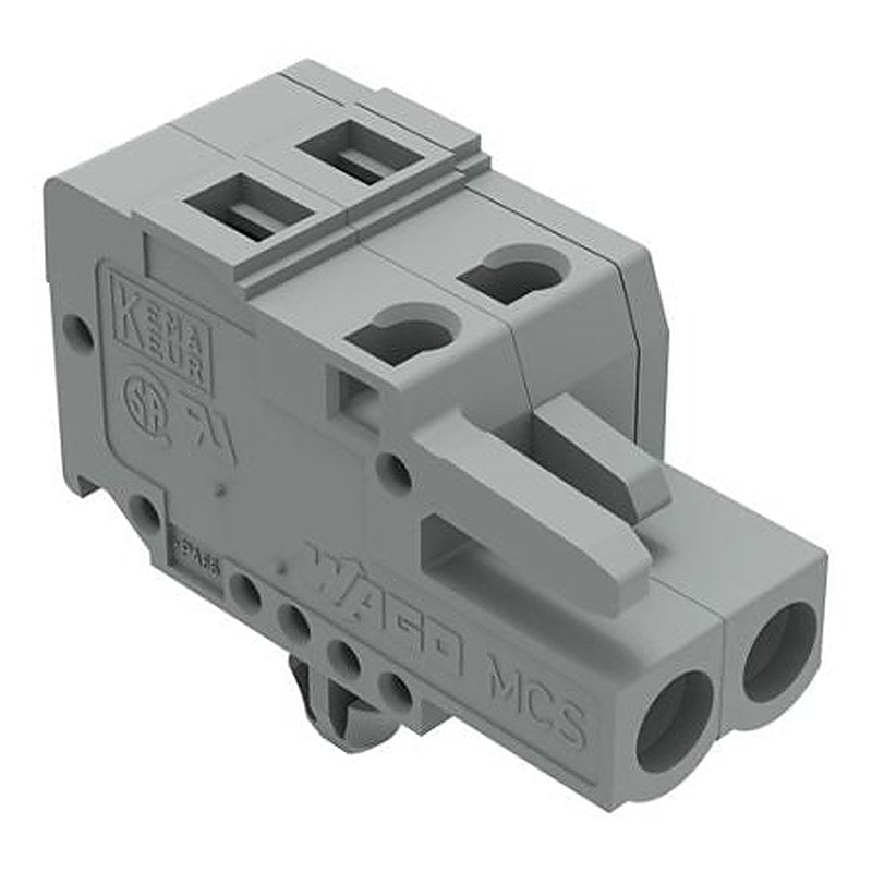 WAGO 231 Series Pluggable Connector Female Cage Clamp, 2-Pole, 16A, 2-Way