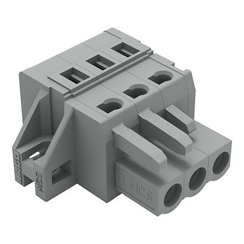 WAGO 231 Series Feed Through Connector Female Cage Clamp, 3-Pole, 16A, 3-Way
