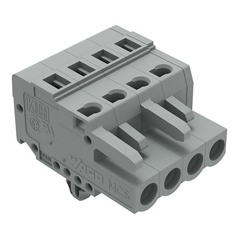 WAGO 231 Series Snap-in Pluggable Connector Female Cage Clamp, 4-Pole, 16A, 4-Way