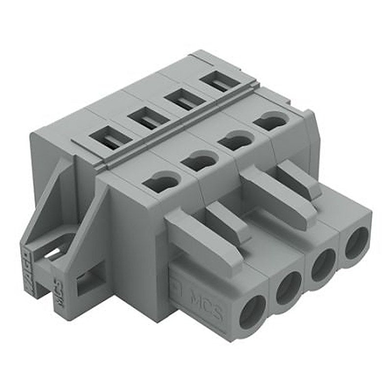 WAGO 231 Series Snap-in Pluggable Connector Female Cage Clamp, 4-Pole, 16A, 4-Way
