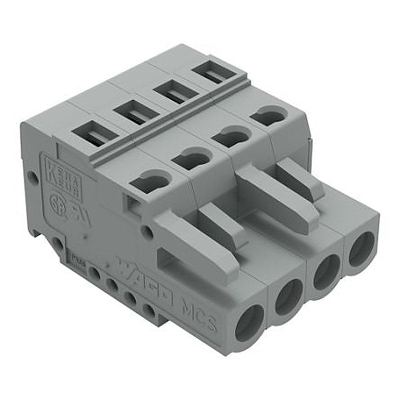 WAGO 231 Series Pluggable Connector Female Cage Clamp, 4-Pole, 16A, 4-Way