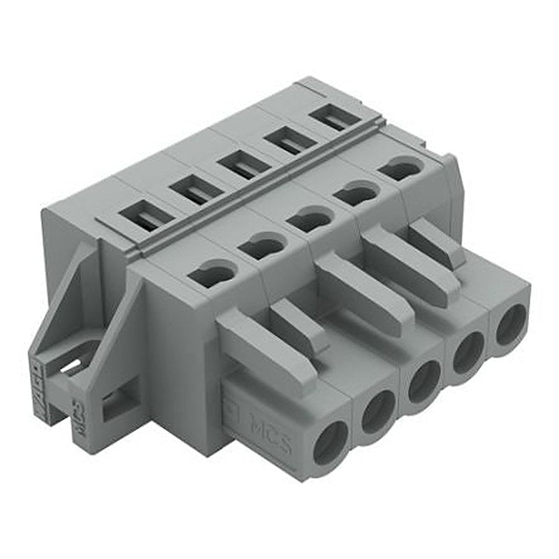 WAGO 231 Series Snap-in Pluggable Connector Female Cage Clamp, 5-Pole, 16A, 5-Way