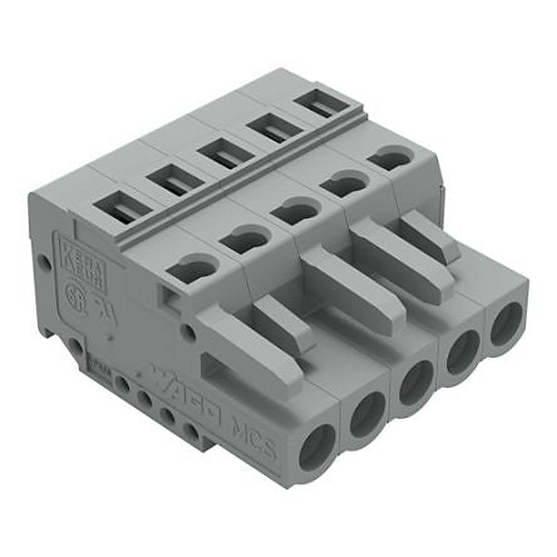 WAGO 231 Series Pluggable Connector Female Cage Clamp, 5-Pole, 16A, 5-Way