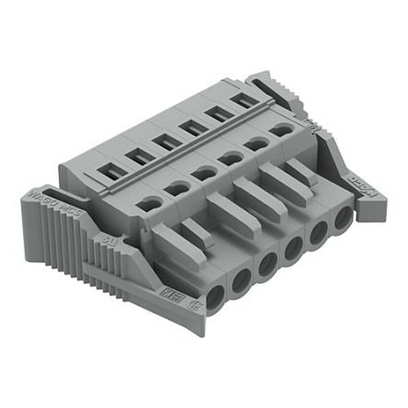 WAGO 231 Series Snap-in Connector Female Cage Clamp, 6-Pole, 16A, 6-Way
