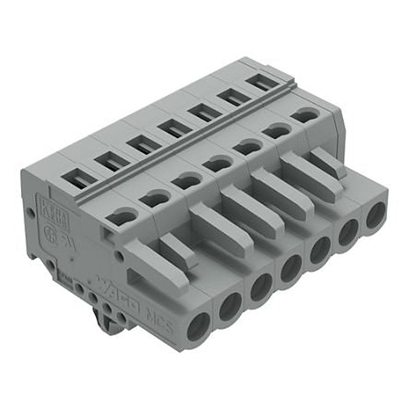 WAGO 231 Series Snap-in Connector Female Cage Clamp, 7-Pole, 16A, 7-Way