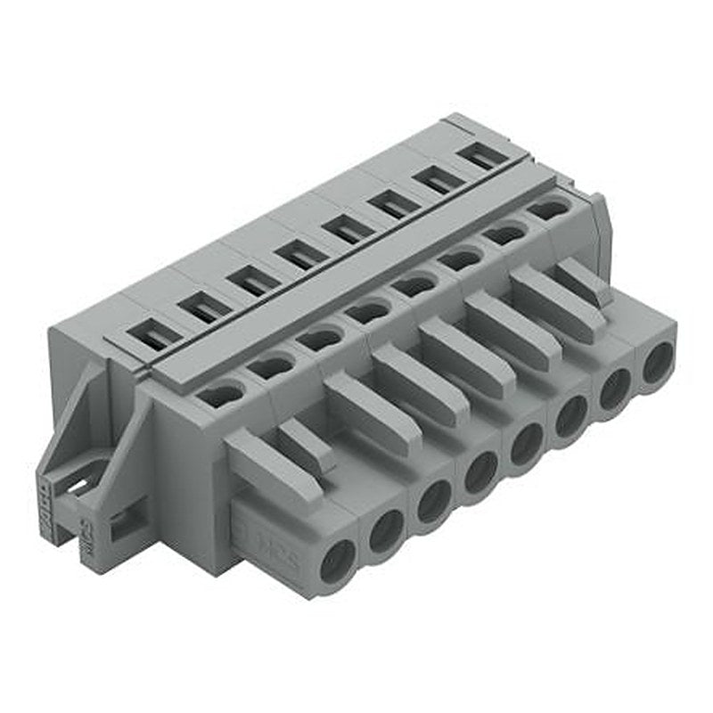 WAGO 231 Series Feed Through Pluggable Connector Female Cage Clamp, 8-Pole, 16A, 8-Way