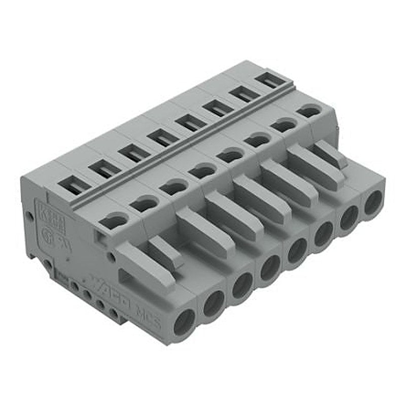 WAGO 231 Series Pluggable Connector Female Cage Clamp, 8-Pole, 16A, 8-Way