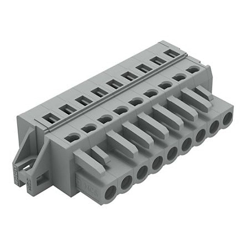 WAGO 231 Series Feed Through Connector Female Cage Clamp, 9-Pole, 16A, 9-Way