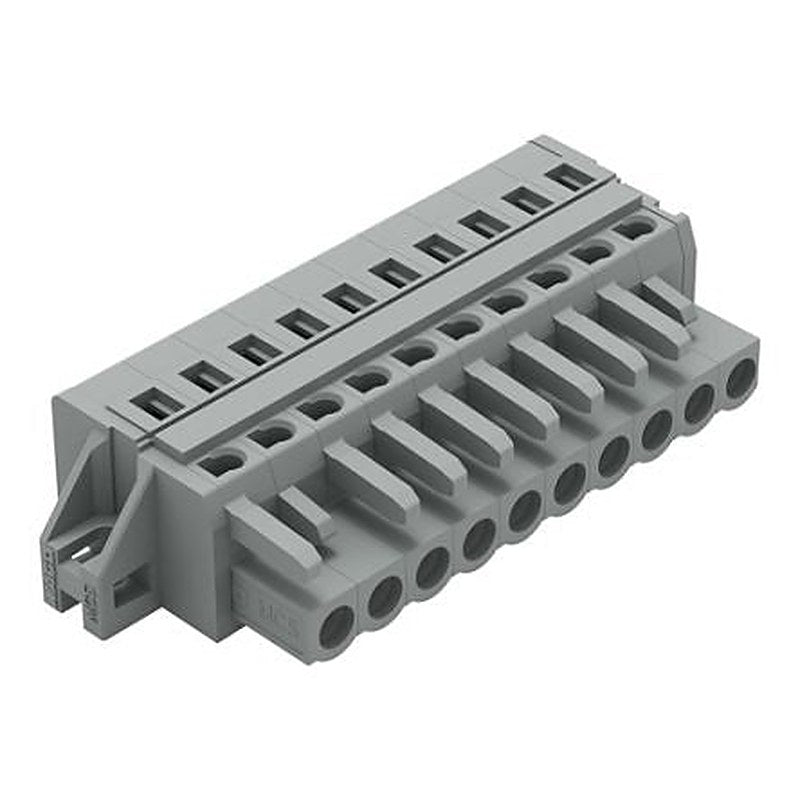 WAGO 231 Series Feed Through Pluggable Connector Female Cage Clamp, 10-Pole, 16A, 10-Way