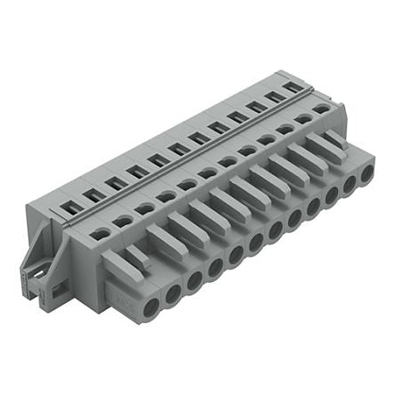 WAGO 231 Series Snap-in Pluggable Connector Female Cage Clamp, 12-Pole, 16A, 12-Way