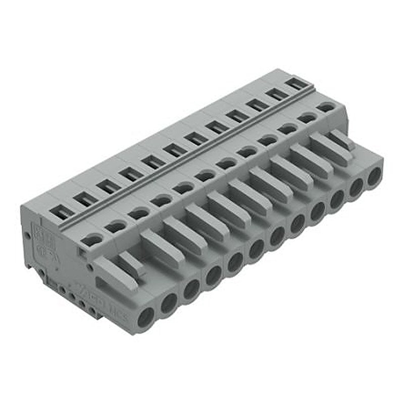 WAGO 231 Series Feed Through Connector Female Cage Clamp, 12-Pole, 16A, 12-Way
