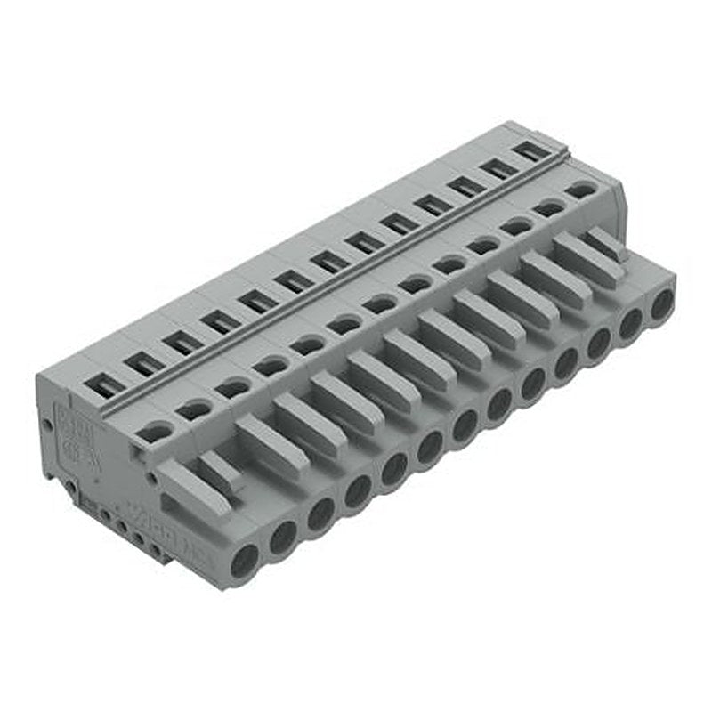 WAGO 231 Series Pluggable Connector Female Cage Clamp, 13-Pole, 16A, 13-Way