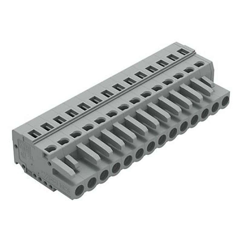WAGO 231 Series Snap-in Pluggable Connector Female Cage Clamp, 14-Pole, 16A, 14-Way