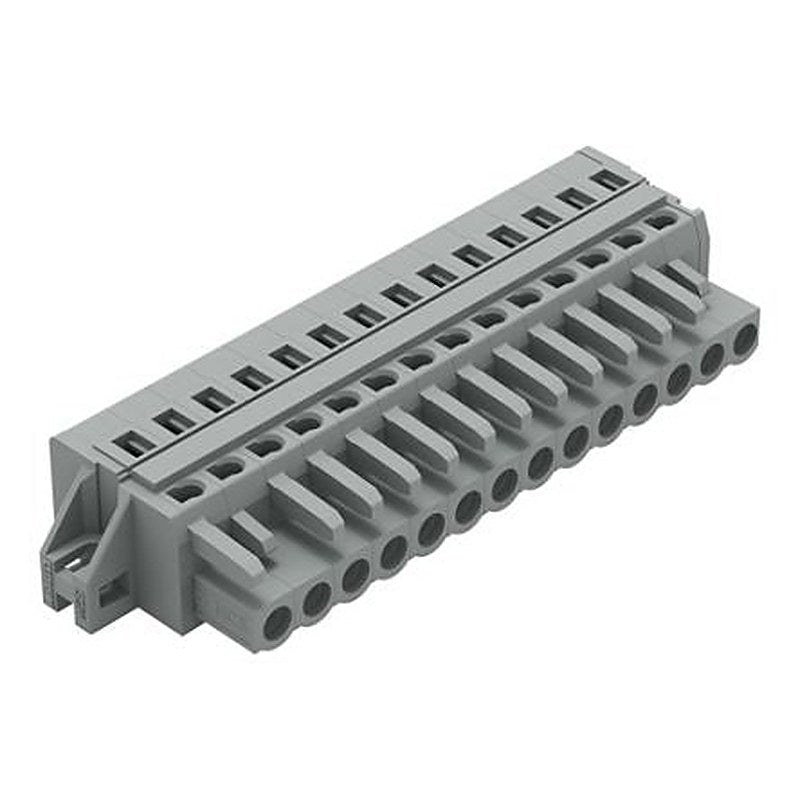 WAGO 231 Series Snap-in Connector Female Cage Clamp, 14-Pole, 16A, 14-Way