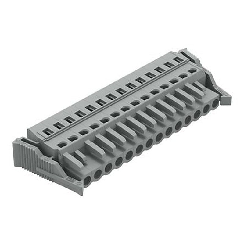 WAGO 231 Series Snap-in Connector Female Cage Clamp, 14-Pole, 16A, 14-Way