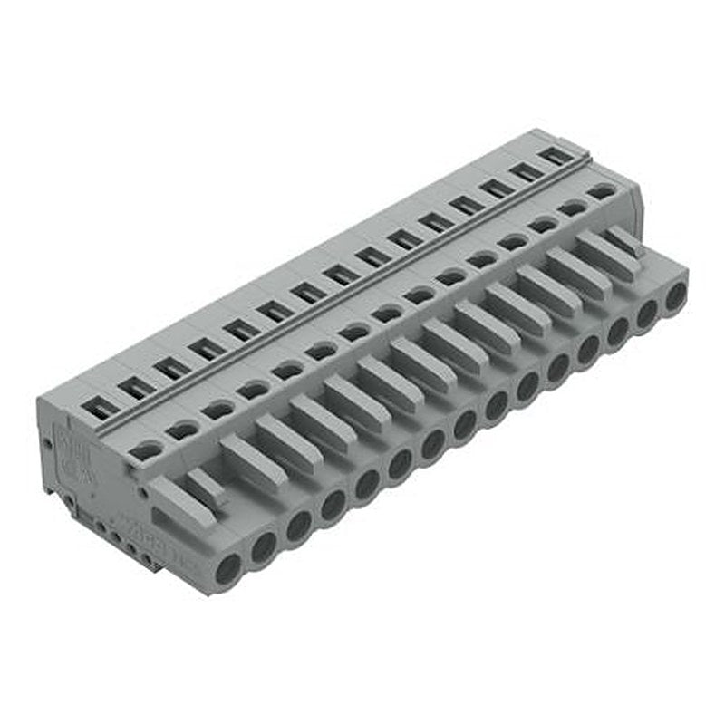 WAGO 231 Series Snap-in Connector Female Cage Clamp, 15-Pole, 16A, 15-Way