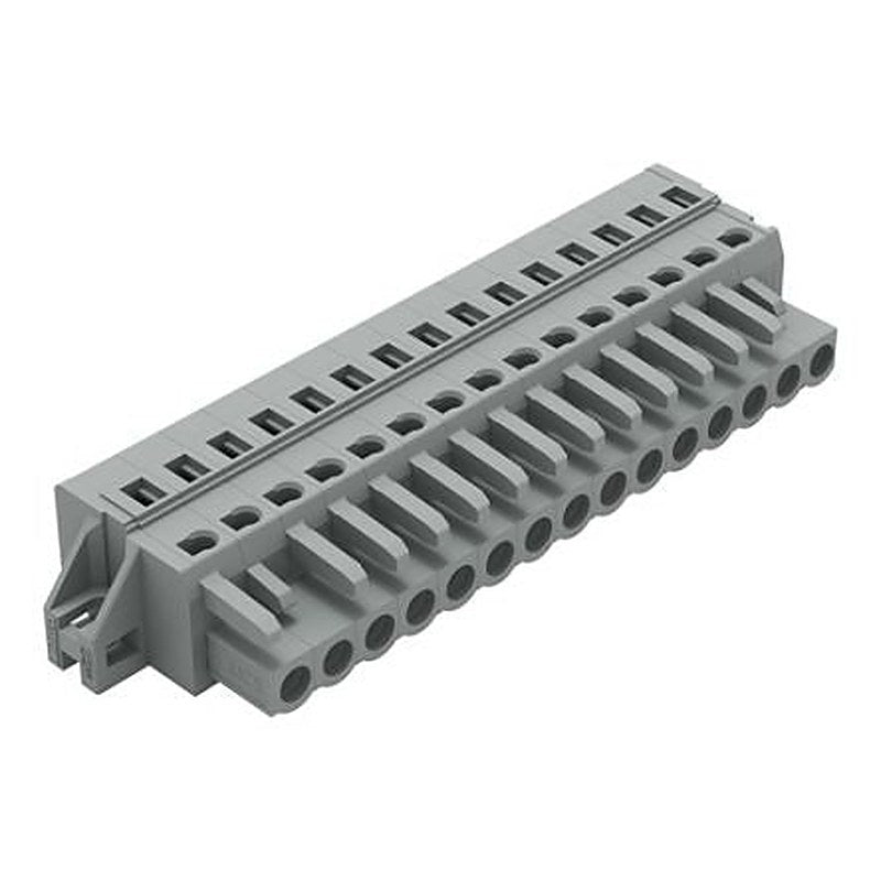 WAGO 231 Series Snap-in Connector Female Cage Clamp, 15-Pole, 16A, 15-Way