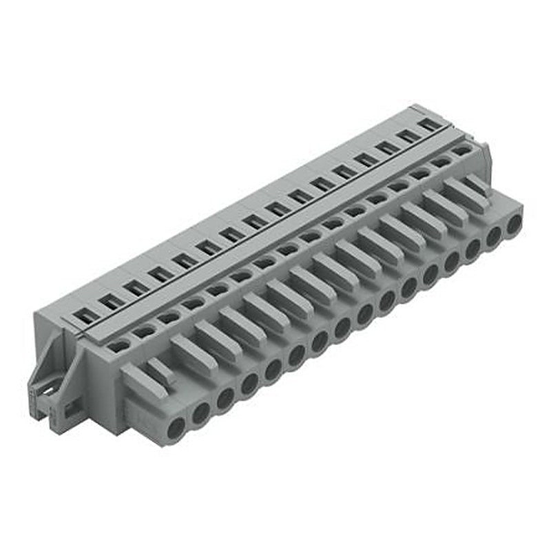 WAGO 231 Series Cable Pluggable Connector Female Cage Clamp, 16-Pole, 16A, 16-Way