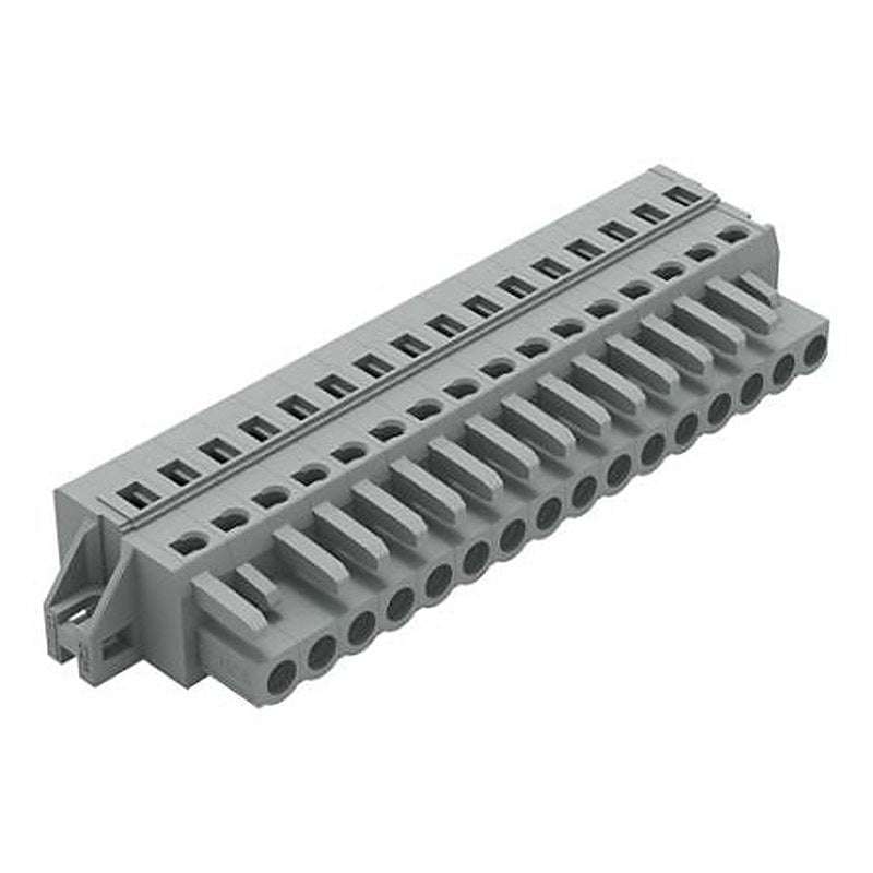 WAGO 231 Series Snap-in Pluggable Connector Female Cage Clamp, 16-Pole, 16A, 16-Way