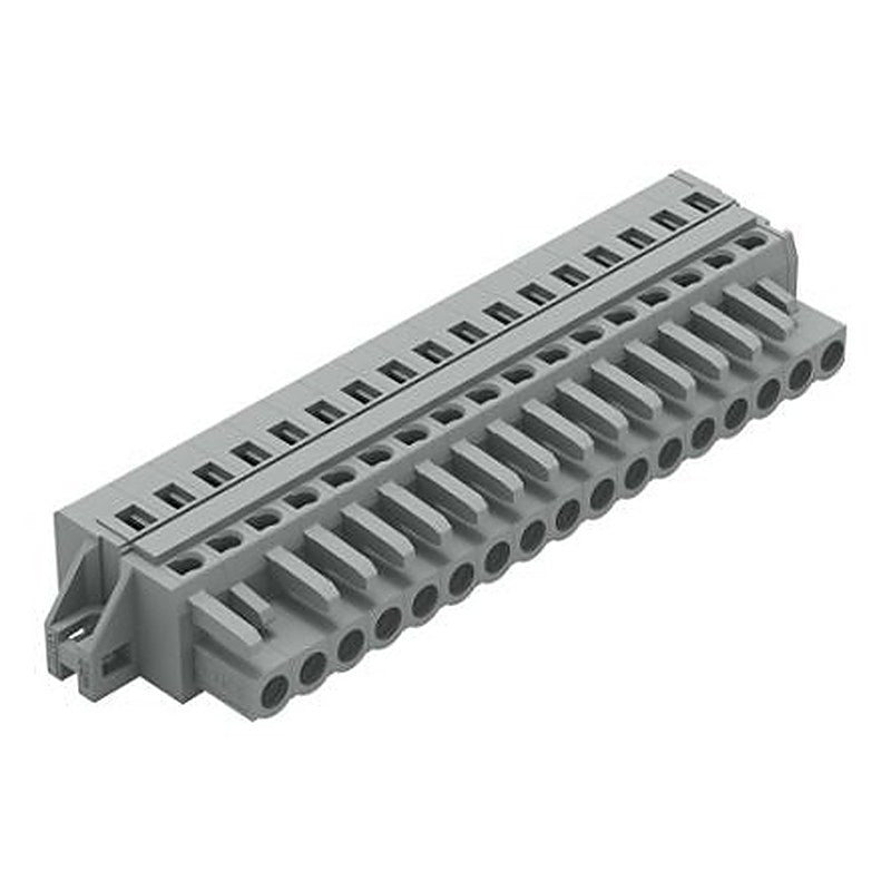 WAGO 231 Series Feed Through Connector Female Cage Clamp, 17-Pole, 16A, 17-Way