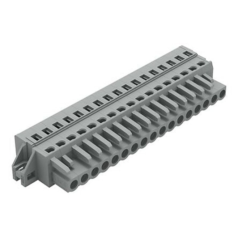 WAGO 231 Series Snap-in Connector Female Cage Clamp, 17-Pole, 16A, 17-Way