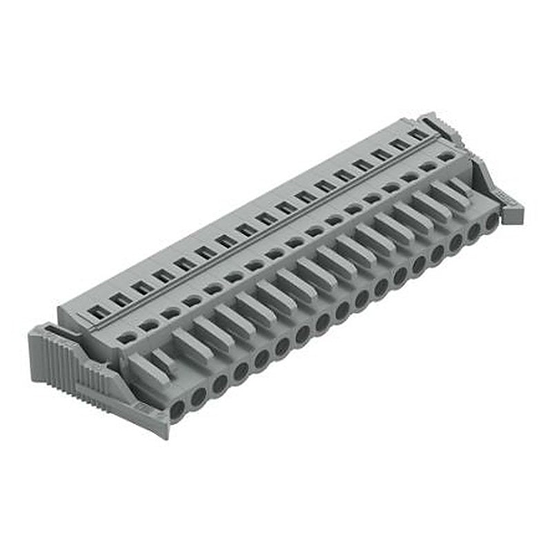 WAGO 231 Series Cable Pluggable Connector Female Cage Clamp, 17-Pole, 16A, 17-Way