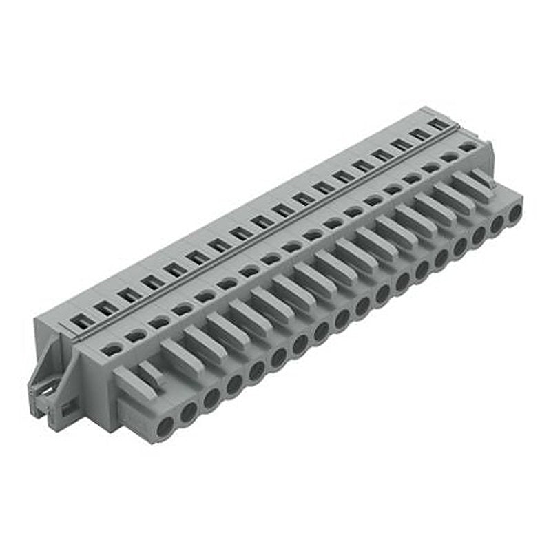 WAGO 231 Series Feed Through Connector Female Cage Clamp, 18-Pole, 16A, 18-Way