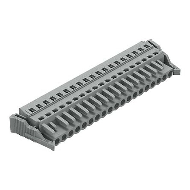 WAGO 231 Series Snap-in Pluggable Connector Female Cage Clamp, 19-Pole, 16A, 19-Way