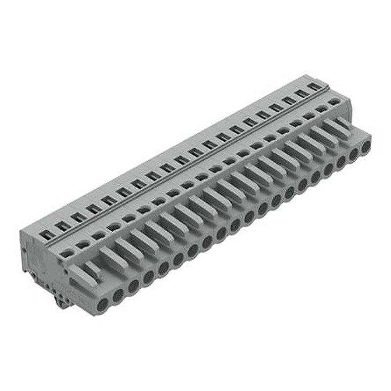 WAGO 231 Series Snap-in Pluggable Connector Female Cage Clamp, 20-Pole, 16A, 20-Way