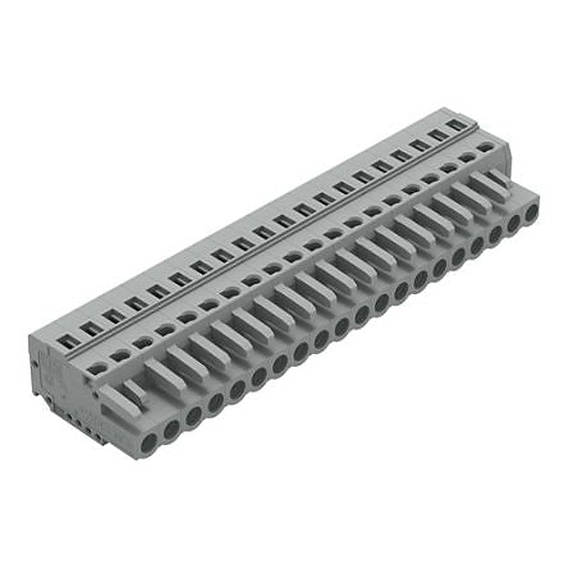 WAGO 231 Series Snap-in Pluggable Connector Female Cage Clamp, 20-Pole, 16A, 20-Way
