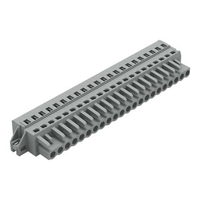 WAGO 231 Series Snap-in Pluggable Connector Female Cage Clamp, 22-Pole, 16A, 22-Way