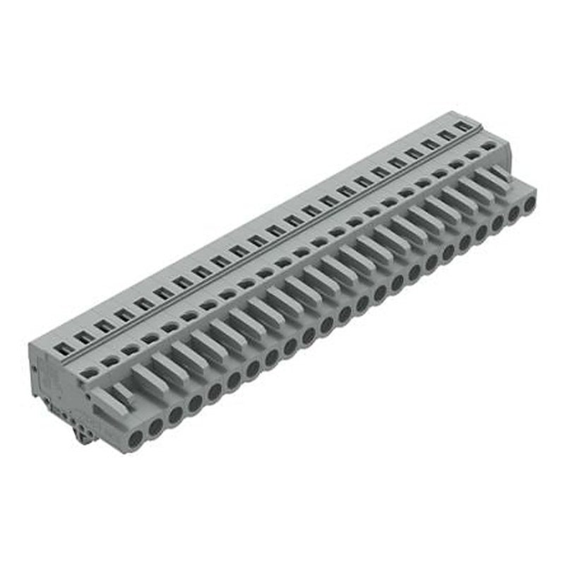 WAGO 231 Series Snap-in Pluggable Connector Female Cage Clamp, 23-Pole, 16A, 23-Way
