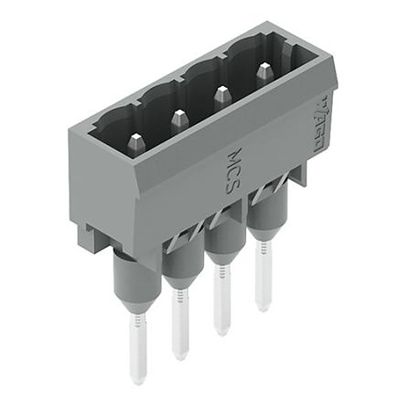WAGO 231 Series Straight DIN Rail PCB Connector, 4 Contact(s), 5 mm Pitch, 1 Row, Shrouded