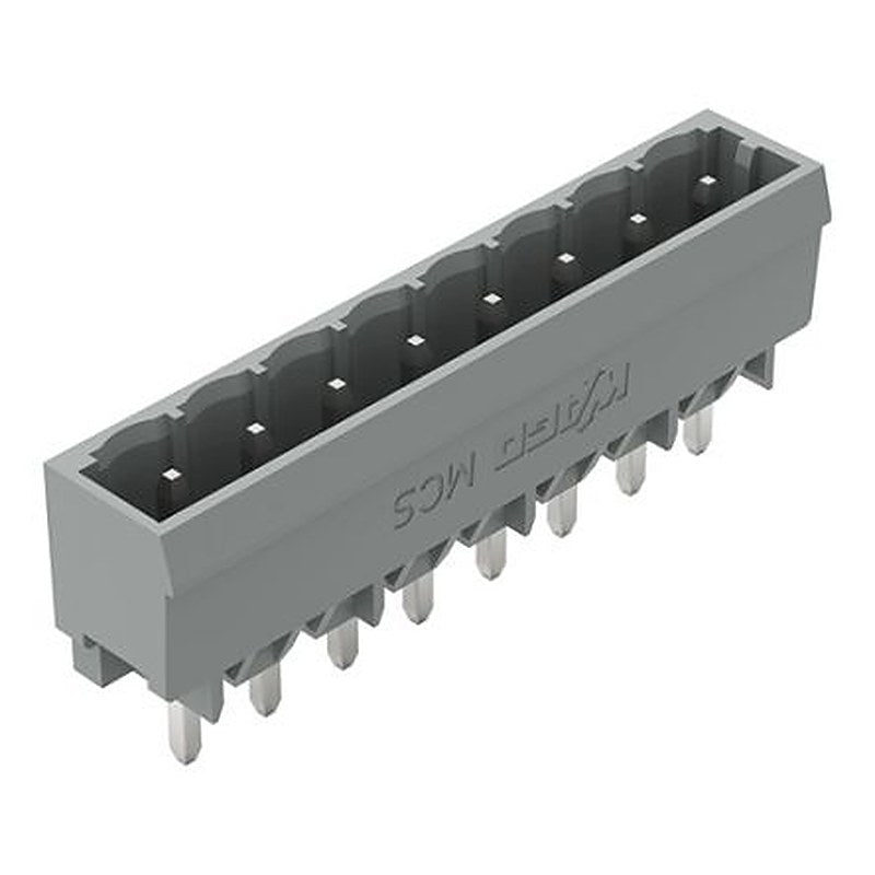 WAGO 231 Series Straight Horizontal and Vertical Mount Header, 8 Contact(s), 1.2 mm Pitch, 1 Row, Unshrouded