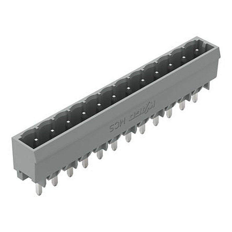 WAGO 231 Series Straight PCB PCB Header, 12 Contact(s), 5 mm Pitch, 1 Row, Shrouded