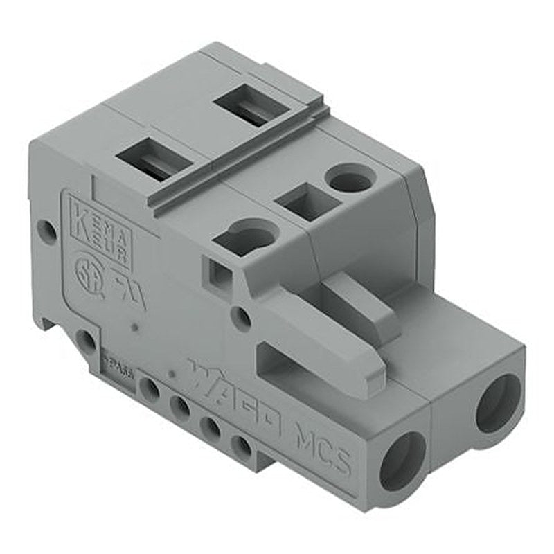 WAGO 231 Series Snap-in Pluggable Connector Female Cage Clamp, 2-Pole, 16A, 2-Way