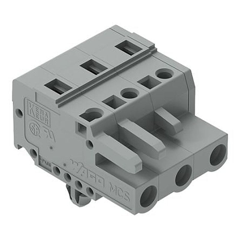 WAGO 231 Series Snap-in Connector Female Cage Clamp, 3-Pole, 16A, 3-Way