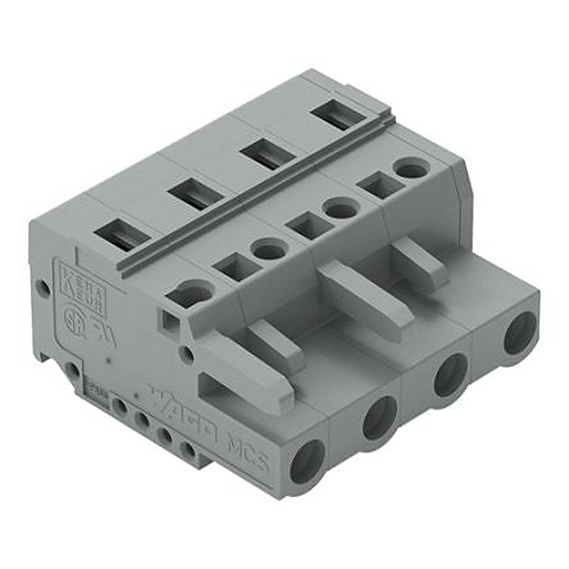 WAGO 231 Series Cable Connector Female Cage Clamp, 4-Pole, 16A, 4-Way
